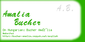 amalia bucher business card